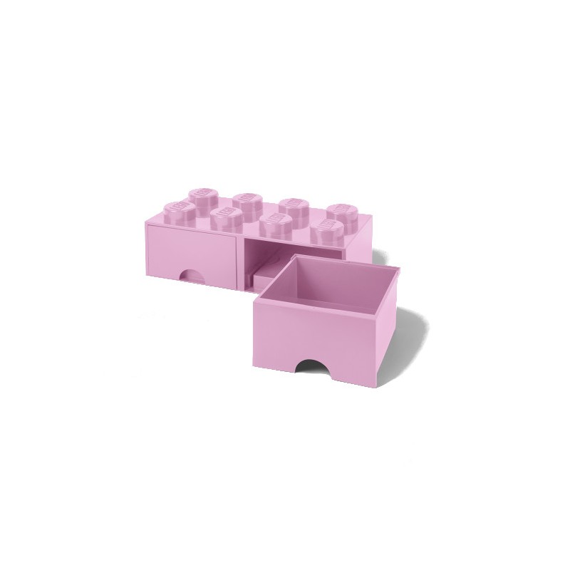 Contenitore Brick Drawer 8 bottoni, Rosa - Lego