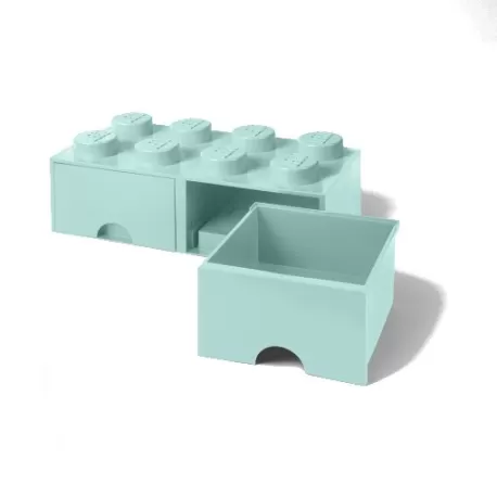 Contenitore Brick Drawer 8 bottoni, Azzurro - Lego