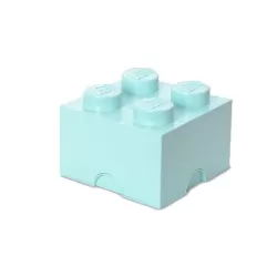Contenitore Brick 4 bottoni, Azzurro acqua- Lego