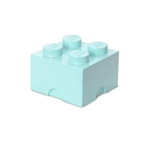 Contenitore Brick 4 bottoni, Azzurro acqua- Lego