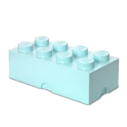 Contenitore Brick 8 bottoni, Azzurro acqua - Lego