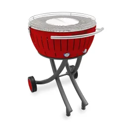 Barbecue a carbone XXL con ruote, rosso - Lotus Grill