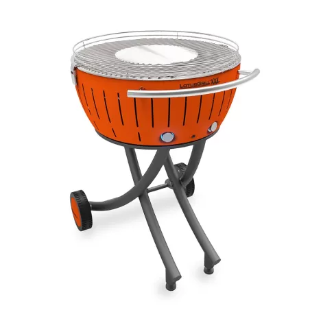 Barbecue a carbone XXL con ruote, arancione - Lotus Grill