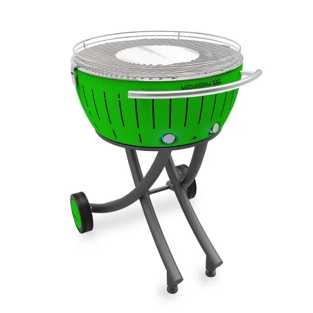 Barbecue a carbone XXL con ruote, verde - Lotus Grill