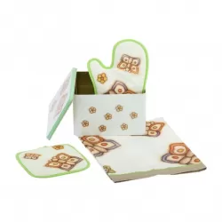 Confezione guantone,presina e canovaccio Farfalla - Thun