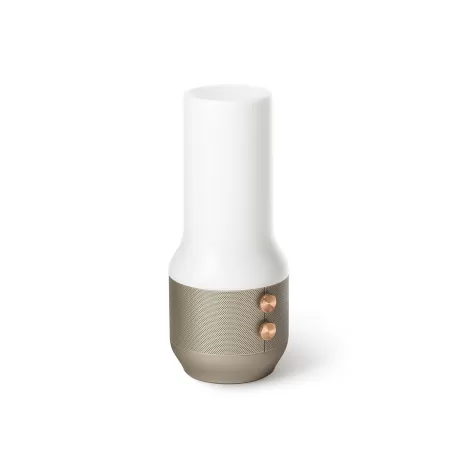 Terrace speaker-lampada a led ricaricabile, Oro Rosa - Lexon
