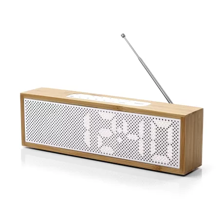 Titanium radio sveglia, Bambu/Bianco - Lexon