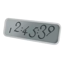 Script orologio sveglia digitale lcd 11"-large, Bianco - Lexon