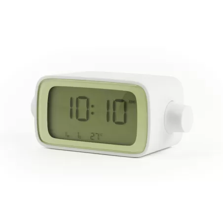 Dreamtime sveglia lcd retroillimunaziOne, Bianco/Verde - Lexon