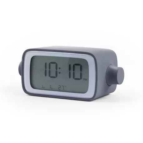 Dreamtime sveglia lcd retroillimunaziOne, Grigio m/Blu - Lexon