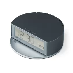 Fine sveglia schermo luMinoso Base rotonda, Blu - Lexon