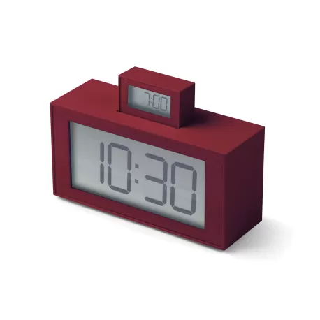 Inout sveglia doppio display, Prugna - Lexon