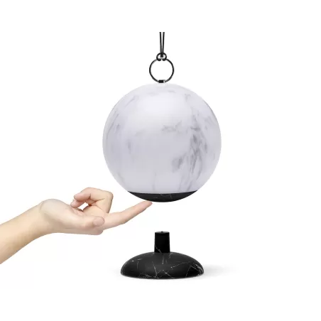 Cloche lampada a led ricaricabile, Marmo Nero - Lexon