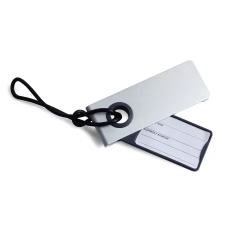 Neo porta etichetta per valigia, Alluminio - Lexon