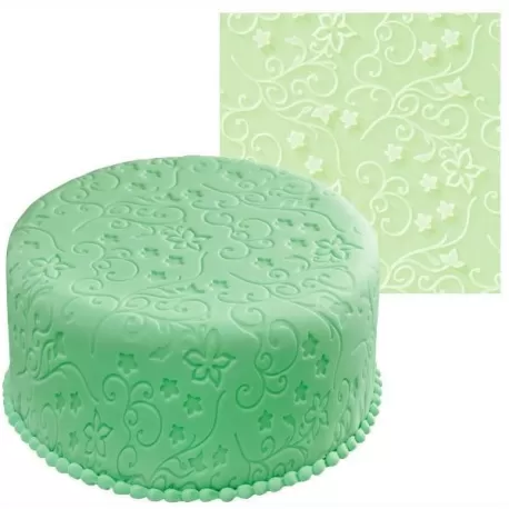 Tappeto decorato foglie 50x50 cm.