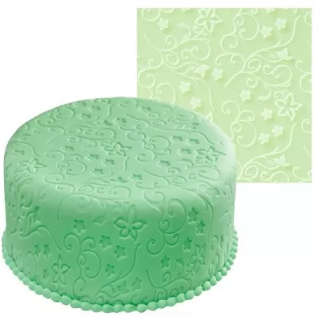 Tappeto decorato foglie 50x50 cm.