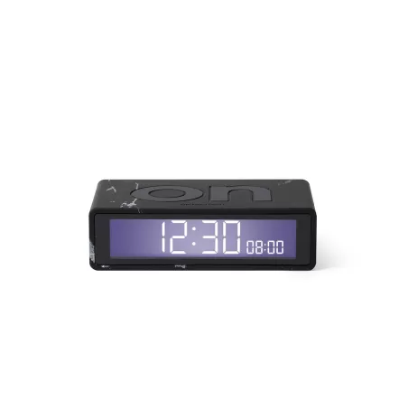 Flip travel  marble&wood sveglia "on/off", Marmo Nero - Lexon