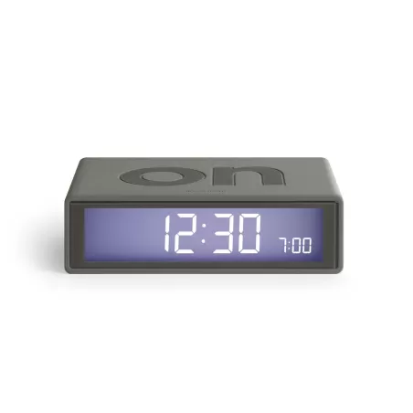 Flip deco orologio sveglia "on/off", Grigio - Lexon