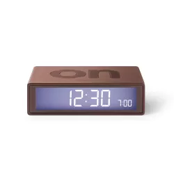 Flip mineral orologio sveglia "on/off", Marrone - Lexon