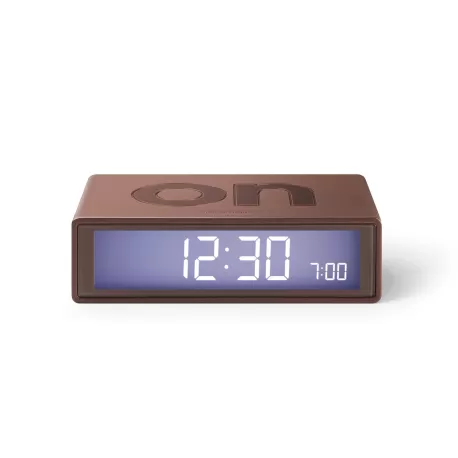 Flip mineral orologio sveglia "on/off", Marrone - Lexon