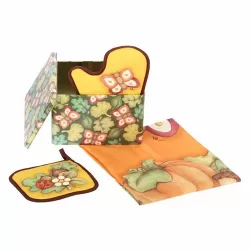 Confezione guantone, presina e canovaccio, Autunno - Thun