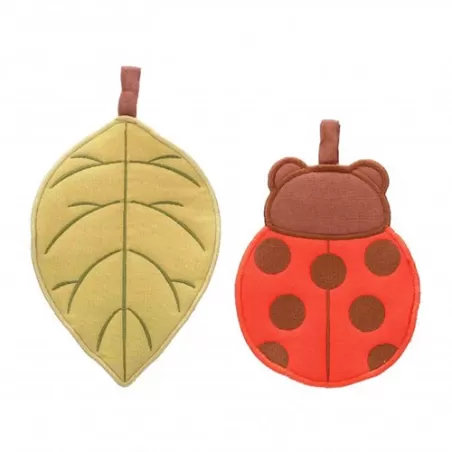 Confezione regalo 2 presine foglia e coccinella - Thun