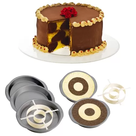 Set per torta a scacchiera cm. 23x4 h. - Wilton