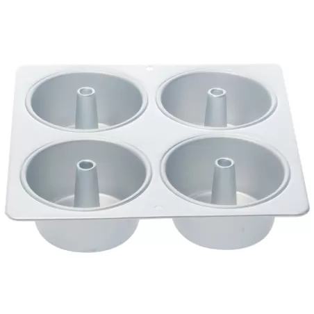 Stampo Per 4 Mini Angel Food Cavità Ø Cm. 10x5 H.