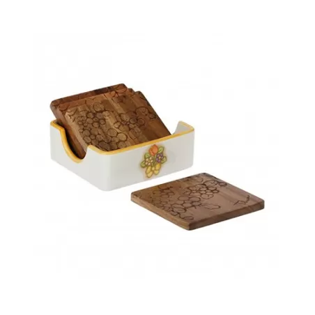 Set 4 sottobicchieri e portasottobicchieri, Country - Thun