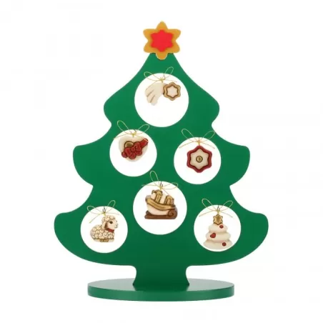 Confezione 6 addobbi alberello legno - Thun