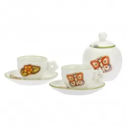 Set zuccheriera + 2 tazzine espresso Farfalla - Thun