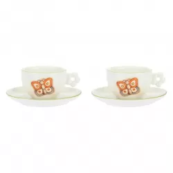 Confezione 2 tazze cappuccio Farfalla - Thun