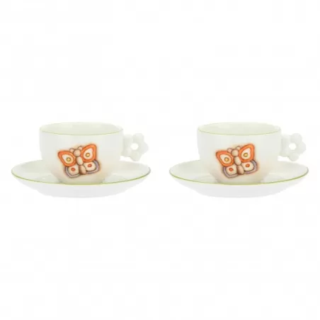 Confezione 2 tazze cappuccio Farfalla - Thun