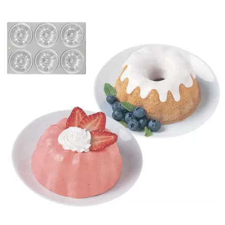 Piastra 6 Mini Ciambella Cm. 4 H.