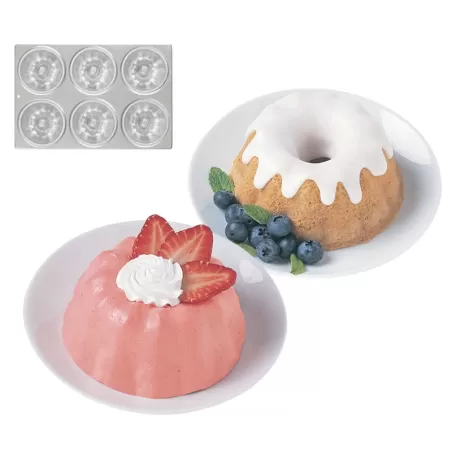 Piastra 6 Mini Ciambella Cm. 4 H.