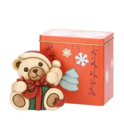 Teddy Natale dono con latta Cm. 10 - Thun