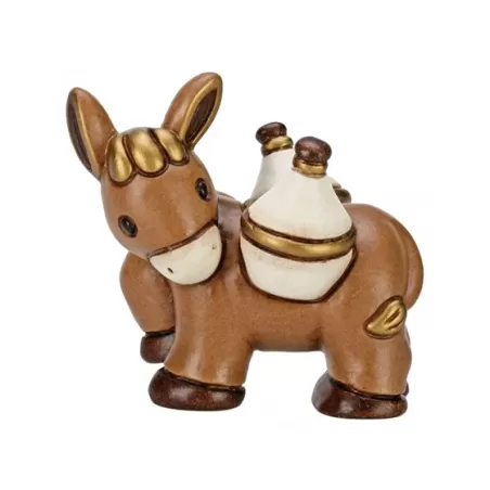 Asinello con fiaschetti presepe classico, naturale - Thun