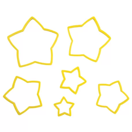 Tagliapasta In Plastica Stella 6 Pezzi Da 4 A 12 Cm.