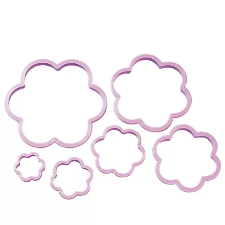 Tagliapasta In Plastica Fiore 6 Pezzi Da 3 A 11,5 Cm.