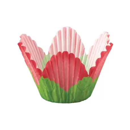 Pirottini Muffin Petalo Rosso 24 Pezzi Ø Cm. 5
