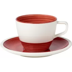 Manufacture rouge Tazza caffe con piatto 2 pezzi - Villeroy & Boch