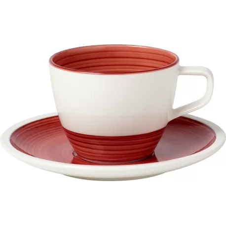 Manufacture rouge Tazza caffe con piatto 2 pezzi - Villeroy & Boch