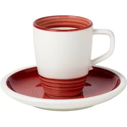 Manufacture rouge Tazza espresso con piatto 2 pezzi - Villeroy & Boch