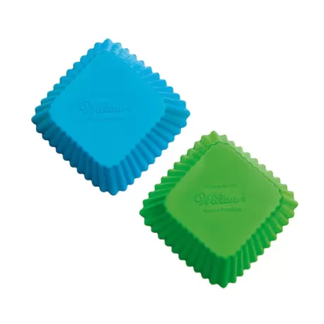 Pirottini Silicone Quadrato Azzurro/Verde 12 Pezzi