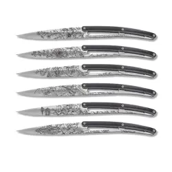 Set 6 coltelli da tavola Deejo Blossom Paperstone Specchio - Deejo