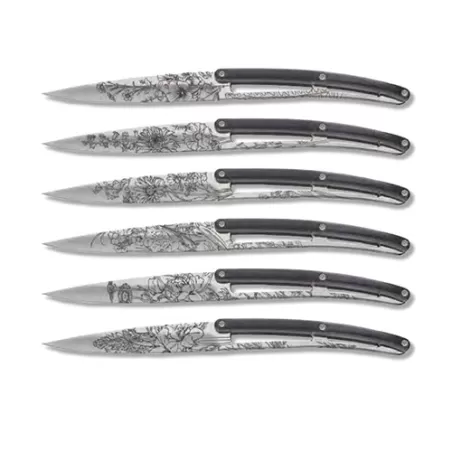 Set 6 coltelli da tavola Deejo Blossom Paperstone Specchio - Deejo