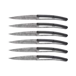 Set 6 coltelli da tavola Deejo Toile De Jouy Paperstone Titanio - Deejo