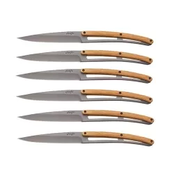 Set 6 coltelli da tavola Deejo Ulivo Titanio - Deejo