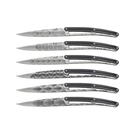 Set 6 coltelli da tavola Deejo Art Decò Paperstone Specchio - Deejo