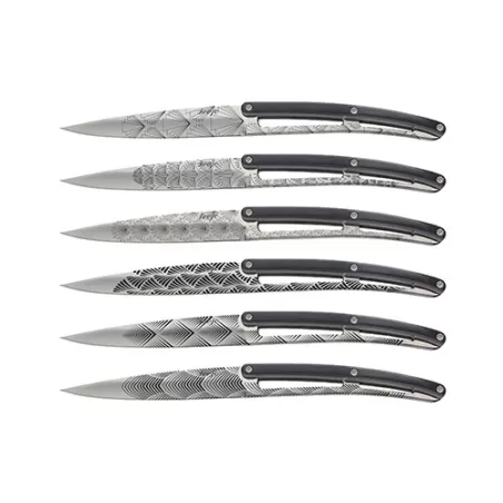 Set 6 coltelli da tavola Deejo Art Decò Paperstone Specchio - Deejo